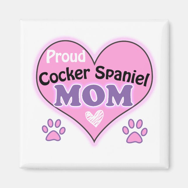 Proud Cocker Spaniel mom Magnet (Front)
