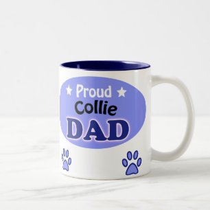 Proud Collie Dad Two-Tone Coffee Mug