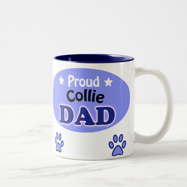 Proud Collie Dad Two-Tone Coffee Mug (Right)