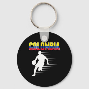Proud Colombia Sketll Fans Jersey Colombian Flag L Keychain