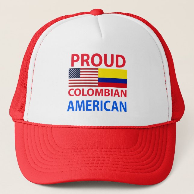 Proud Colombian American Trucker Hat (Front)