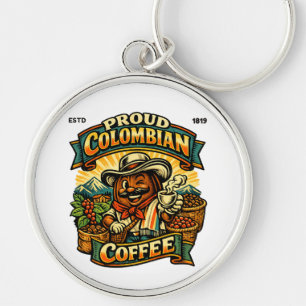Proud Colombian coffee Keychain