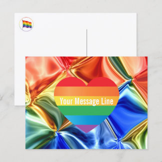 Proud Colours Heart Postcard