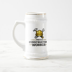 Proud Construction Worker Beer Stein