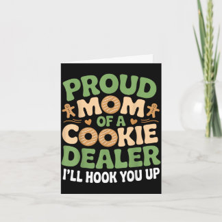 Proud cookie dealer mom funny baking mama dessert card