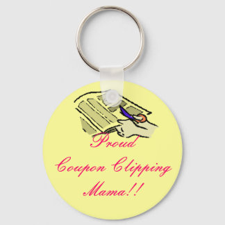 Proud Coupon Clipping Mama Keychain
