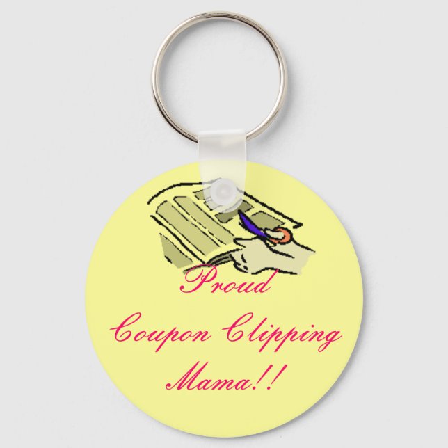 Proud Coupon Clipping Mama Keychain (Front)