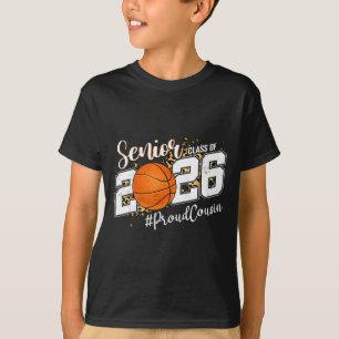Proud Cousin 2026 Senior Basketball Artwork T-Shirt