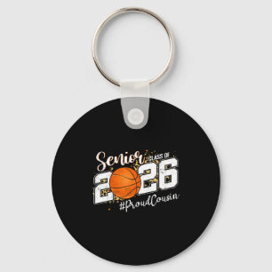 Proud Cousin 2026 Senior Basketball Keychain
