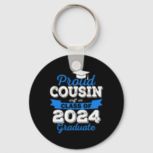 Proud Cousin Of 2024 Graduate Awesome Family Colle Keychain