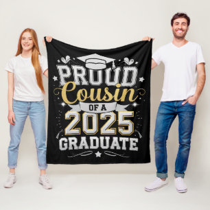 Proud Cousin Of A 2025 Graduate Graduation Fleece Blanket