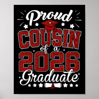 Proud Cousin Of A 2026 Graduate Senior 2026 Gradua Poster