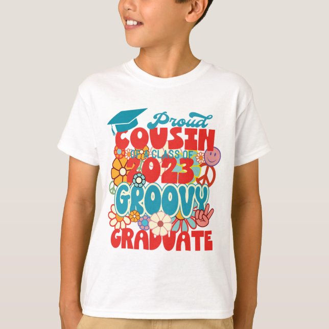 Proud COUSIN of a Class of 2023 Graduate Retro T-Shirt (Front)