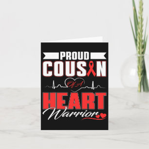Proud Cousin Of A Heart Warrior Heart Disease Awar Card