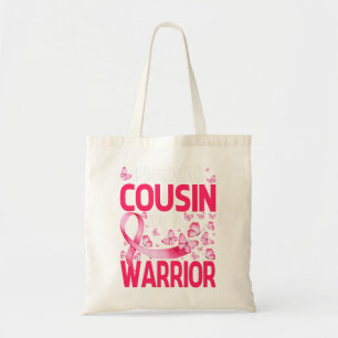 Proud Cousin Of A Warrior Breast Cancer Awareness Tote Bag