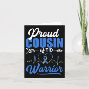 Proud Cousin Of T1d Warrior Diabetes Awareness Blu Card
