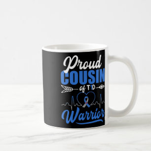 Proud Cousin Of T1d Warrior Diabetes Awareness Blu Coffee Mug
