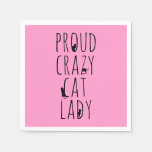 Proud Crazy Cat Lady Napkin