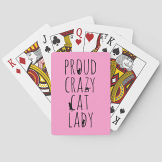 Proud Crazy Cat Lady Playing Cards