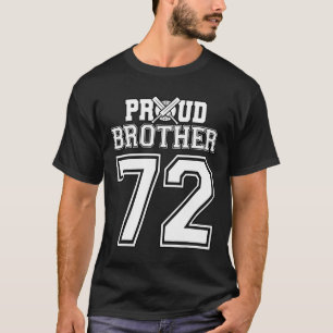 Proud Cricket Brother Number 72  T-Shirt
