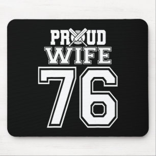 Proud Cricket Wife Number 76 Mouse Pad