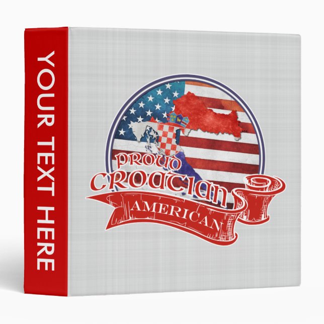 Proud Croatian American Binder (Front/Spine)