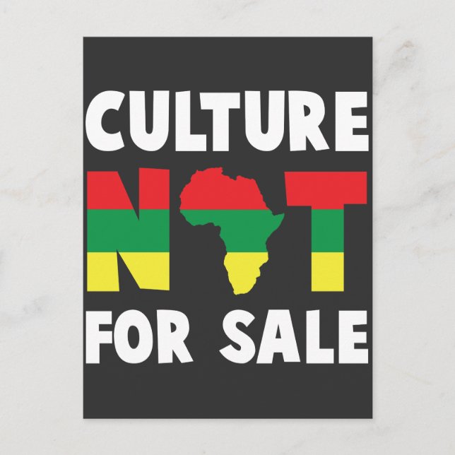 Proud Culture African American Roots Black History Postcard (Front)