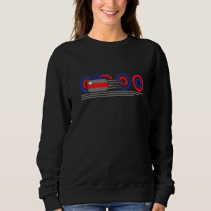 Proud Curler With Stones On Ice Vintage Curling Sweatshirt