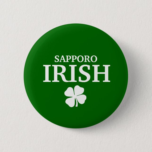 Proud Custom Sapporo Irish City T-Shirt 2 Inch Round Button (Front)