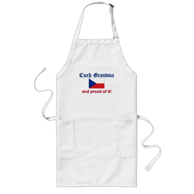 Proud Czech Grandma Long Apron (Front)