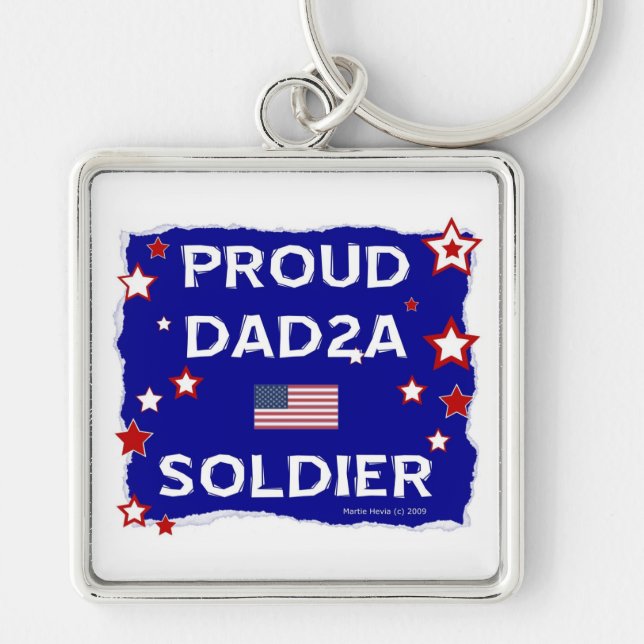 Proud Dad 2A Soldier Keychain (Front)