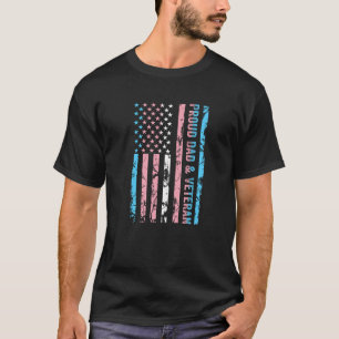 Proud Dad and Veteran Transgender Dad Supporter Pr T-Shirt