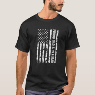 Proud Dad and Veteran USA American Flag Premium T-Shirt