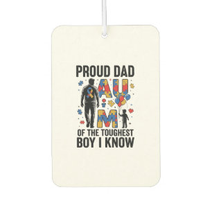 Proud Dad Autism Toughest Boy Vintage Vector Desig Air Freshener