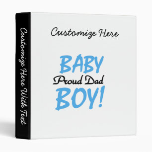 Proud Dad Baby Boy Gifts Binder