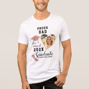 Proud Dad Class of 2025 Graduate Custom Photo Tri-Blend Shirt