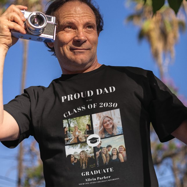 Proud dad class of 2025 graduate photo graduation T-Shirt (Creator Uploaded)