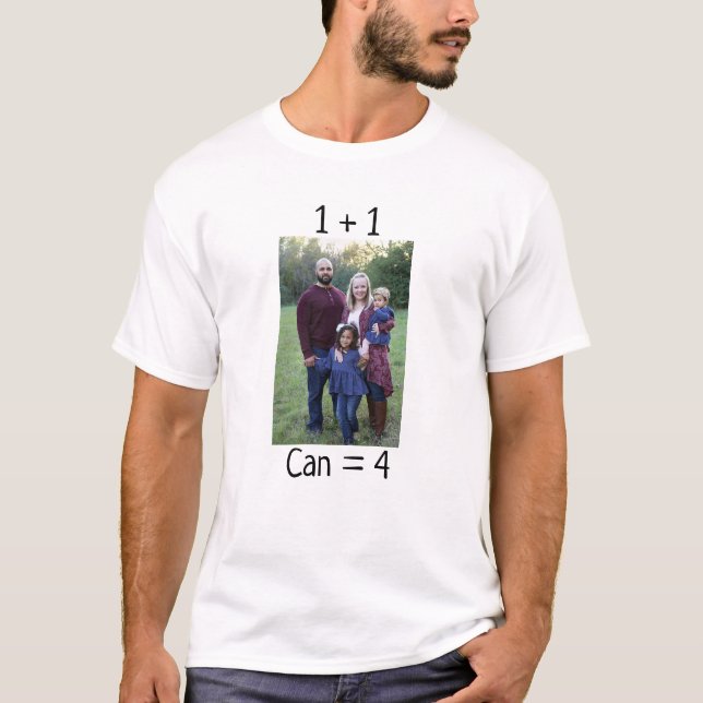Proud dad funny cute quote family photo T-Shirt (Front)