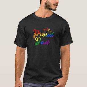 Proud Dad Gay Pride Flag Daddy Traditional Gay Pri T-Shirt