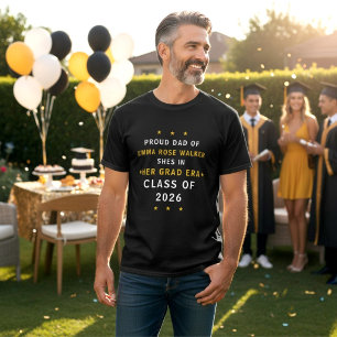 Proud Dad Her Grad Era Class of 2026 T-Shirt