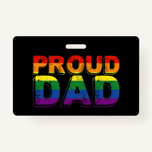 Proud Dad LGBT Parent Gay Pride Dad Badge
