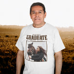 Proud Dad of 2024 Country Western Graduate Photo T-Shirt<br><div class="desc">Graduate is written in country western script over your senior portrait photo for a great cowboy or cowgirl graduation t-shirt . Customize this parent tee with your son or daughter's name and high school or university class of 2024 under the southern typography. Personalize with a rodeo picture from the farm...</div>