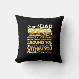 Proud Dad Of A 2022 Senior Graduate Senior 22 Throw Pillow