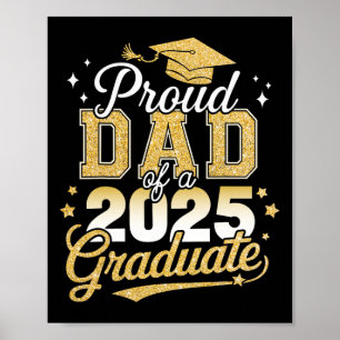 Proud Dad Of A Cl Of 2025 Graduate Senior Graduati Poster