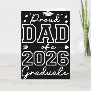 Proud Dad Of A Cl Of 2026 Graduate Dad Senior 2026 Card
