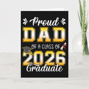 Proud Dad Of A Cl Of 2026 Graduate Shirt Senior 26 Card