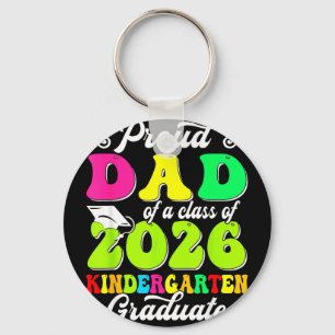 Proud dad of a class of 2026 graduate senior famil keychain