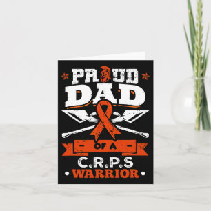 Proud Dad Of A Crps Warrior Month Orange Ribbon Card