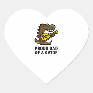 Proud dad of a gator alligator heart sticker