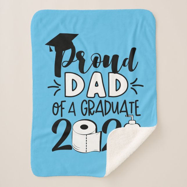 Proud Dad of a Graduate - 2021 Sherpa Blanket (Front)
